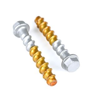 Ruspert Coating Gold Baking Finish 3/8''x4 Bi-Metal Self-Tapping Anchor Bolts for Concrete