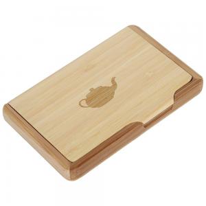 China Rectangle Business Bamboo Card Holder With Special And Fashion Design on sale