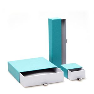 Customized fancy paper rings necklace bracelet package jewelry box