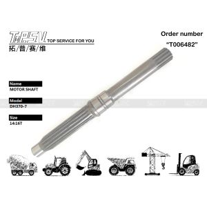 China 3324250-0299 Gear Meshing SOLAR330-5 Excavator Travel Motor Shaft in Black Easy Installation on sale