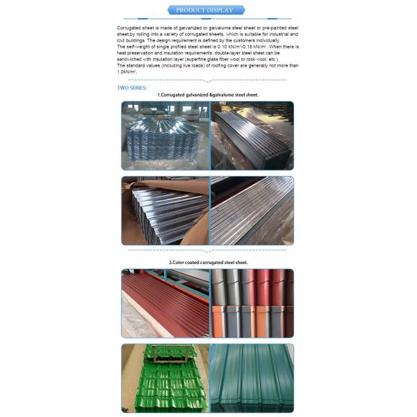 低价预涂24规格镀锌钢板波纹金属板屋顶板