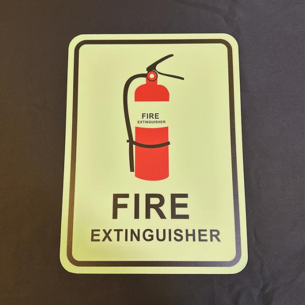 Rectangle Luminous Fire Extinguisher Signs Glow In The Dark 280*380 Mm