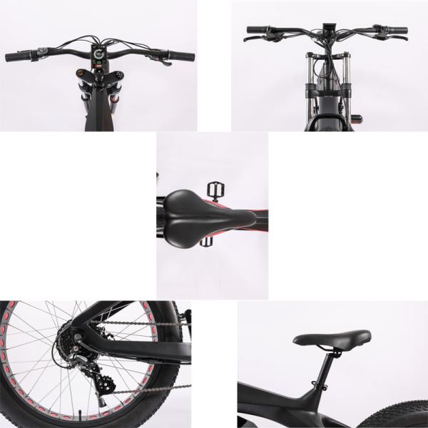 750w Carbon Fiber Enduro Electric Mountain Bike with 26" Wheel Size and Ready to Ship