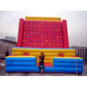 China Gaint Red Inflatable Rock Climbing Mountain , Inflatable Amusement Park on sale