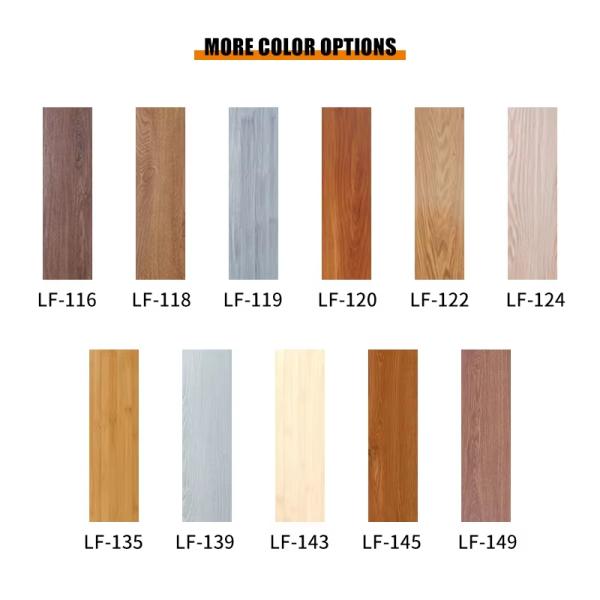 1.5mm Thickness 152.4*914.4mm Size Wear-Resistant Self Adhesive Furniture Film Wood Grain Vinyl Flooring for Home Office