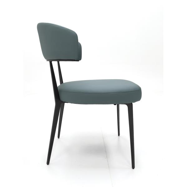 Modern Style Restaurant Furniture Upholstered Chairs PU Leather Dining Chairs With Metal Frame