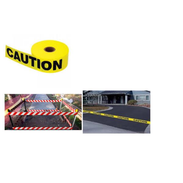 Roll Road Safety Products Yellow PE Warning Tape Thickness 0.05mm