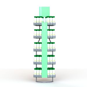 Soft Drinks Metal Display Stands With 4 Layers And 2 Sides