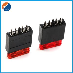 2 4 PIN Black 60V PCB Board Fuse Holder ATO ATU ATC Standard For Automotive