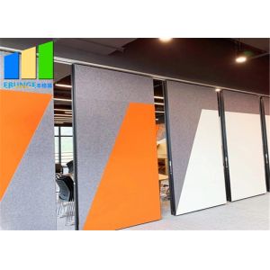Mobile Acoustic Hotel Fabric Folding Partition Walls For Function Hall