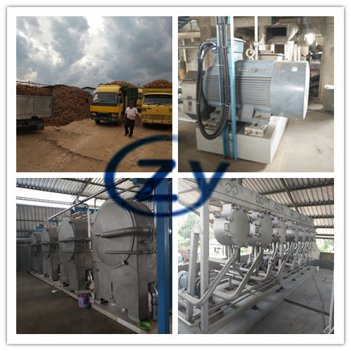 2t/H Hydrocyclone Sweet Potato Starch Machine Emulsion Degreasing