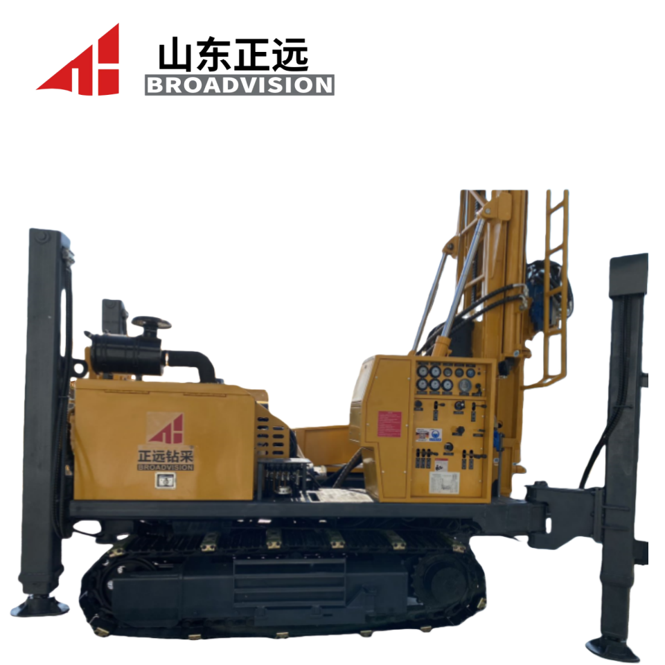 The fully hydraulic crawler-type water well drilling rig is suitable for various