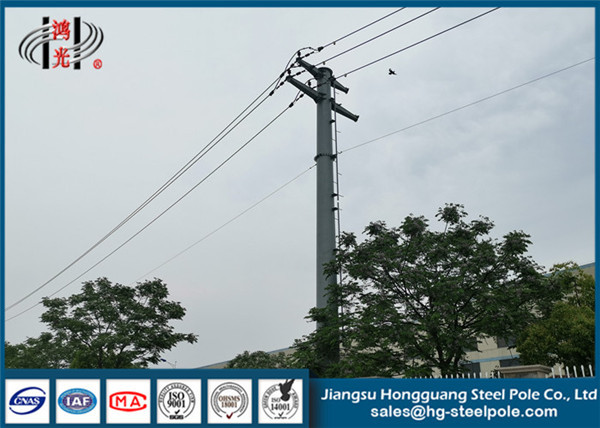 Buy 10KV Hot Dip Galvanized Electrical Power Pole Made Of Hot Roll Steel Q235 at wholesale prices