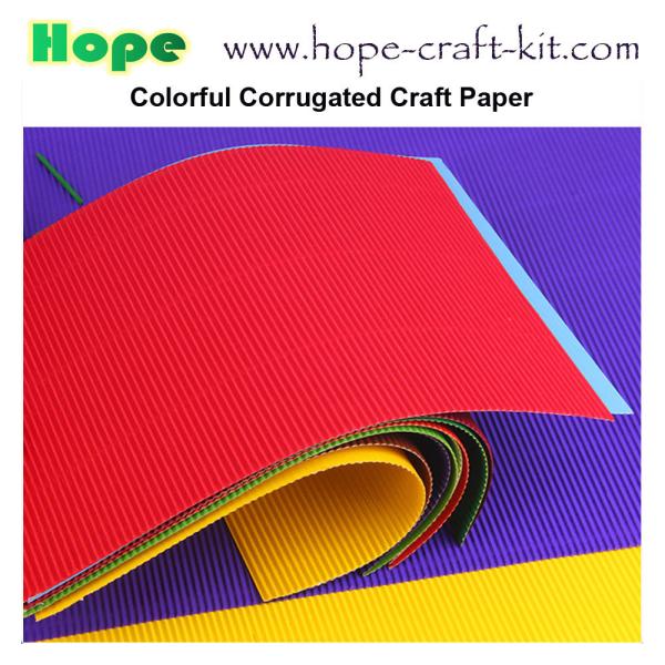 Colorful craft corrugated quilling paper for DIY toys / handcraft kids hand-craft diy material A4 size customer size
