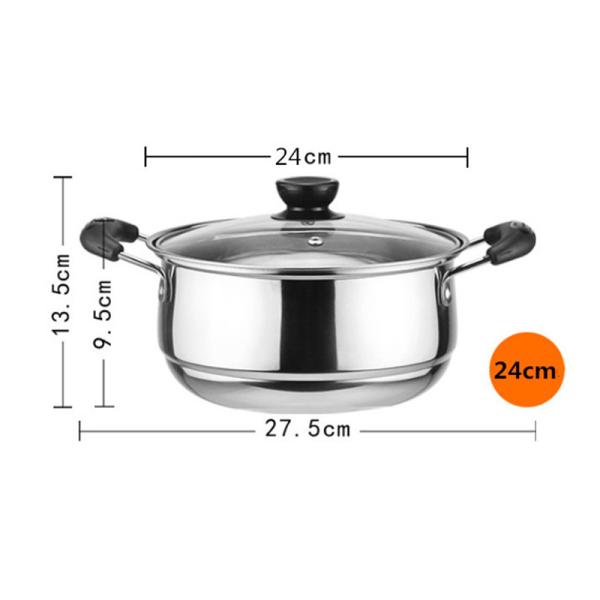 High Quality Stainless Steel Sauce Pan Milk Pot Soup & Stock Pots Set With Steamers