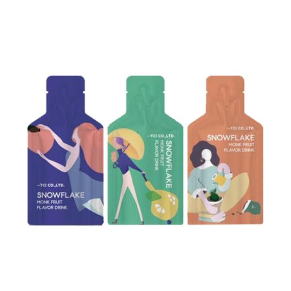 Custom Small Mylar Aluminum Foil Three Sides Seal Liquid Milk Drink Powder Sachet Bag