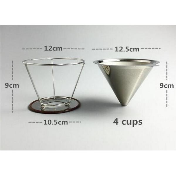 Conical Wire Mesh Coffee Filter , Metal Mesh Coffee Filter Tea Dripper