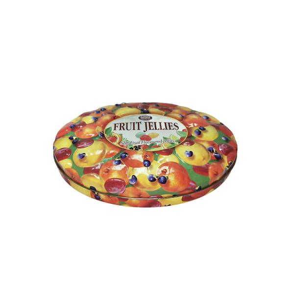 Buy Fancy Engraving Tin Storage Box Ellipse Shape Lightweight Long Use Life at wholesale prices