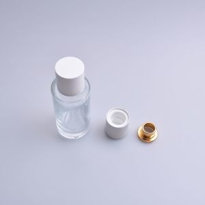 China 35g White Magnetic Perfume Cap with Gold Magnetic Step Collar for FEA 15mm Bottles on sale