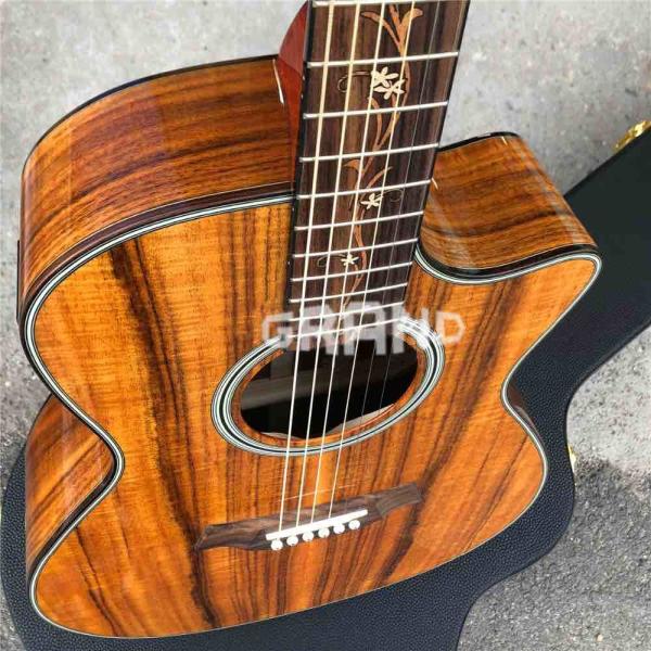 Top Quality koa wood cutaway acoustic electric guitar K24 model best guitars