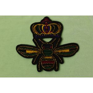 12.8cm*11cm 3D Embroidery Patches , ODM Embroidered Animal Patches