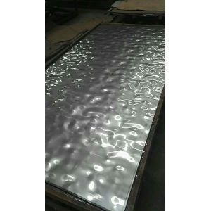 2019 Rimex Double Stone Supplier Water Ripple Pattern 1219*2438 Stainless Steel
