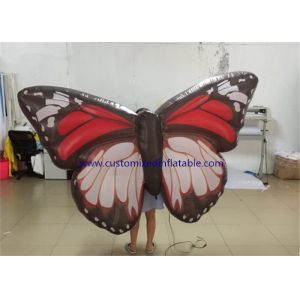 Custom Back Inflatable Lighting Decoration Butterfly Air BOW With Internal