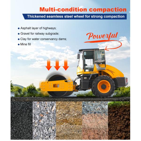 Made in China Mini 8 Ton Road Roller Single Drum Vibratory Compactor