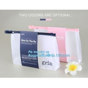 cosmetic bag promotional slider zipper bag, Slider zipper PVC transparent