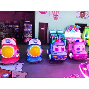 Electric coin swing game machine kids luxury kiddie rides with fiberglass