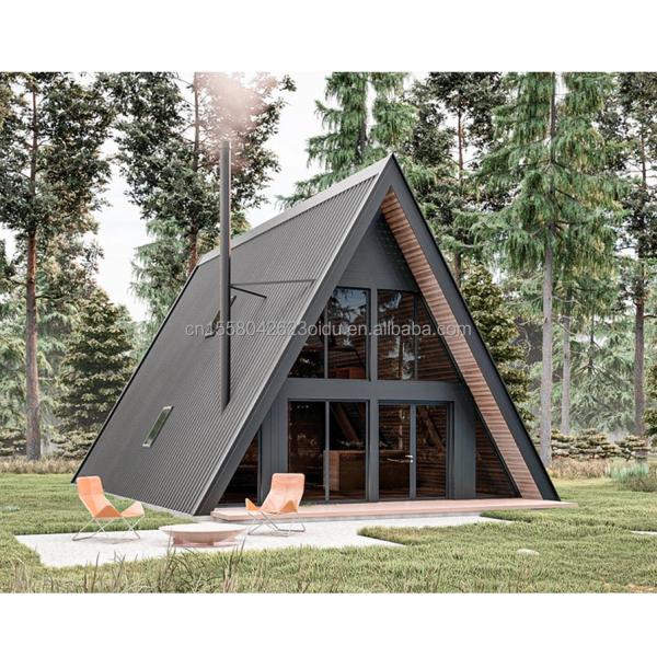 Aluminum Window Modern Portable Steel Triangular Prefabricated Wooden House Detachable Container for Home or Hotel 1-