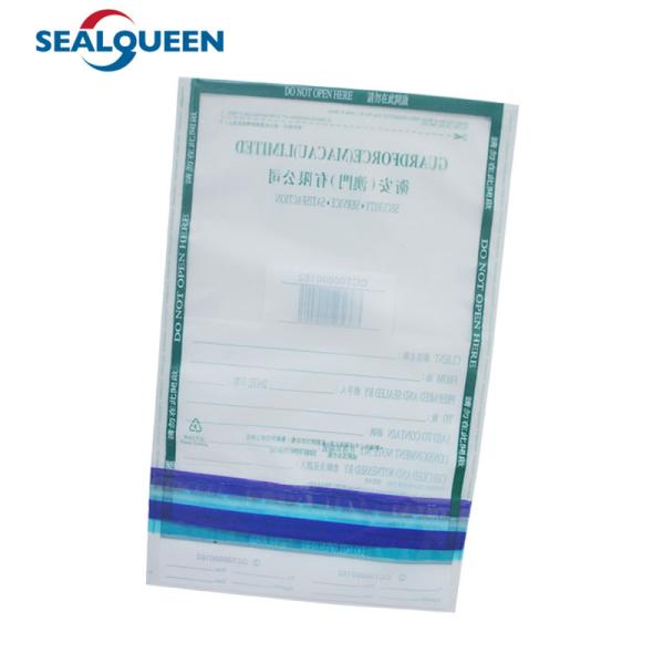 Buy Customized Tamper Evident Bag Document Security Plastic Sealing Bag at wholesale prices