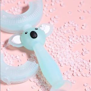 360 Manual Baby Silicone Teether Toothbrush Eco Friendly Bear Shaped