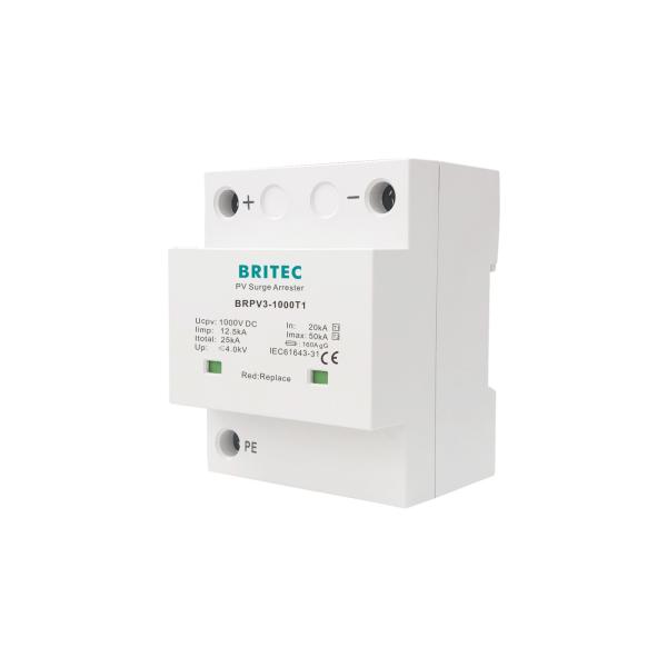 Buy BRPV3 T1 Lightning PV Surge Arrester 10 / 350 μs Lightning Impulse Current at wholesale prices