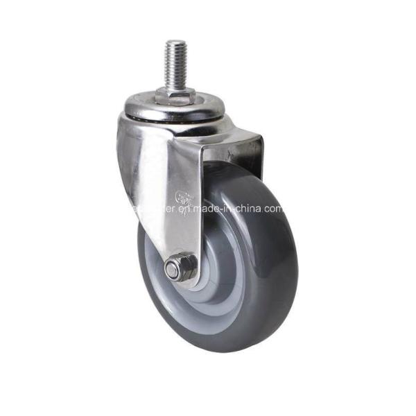 Buy Stainless Steel 4" 100kg Threaded Swivel Caster S5434-75 for Smooth and Easy Movement at wholesale prices