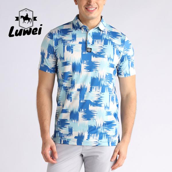 Spring Sublimated Embroidery Polo Shirts Polyester Formal Short Sleeve