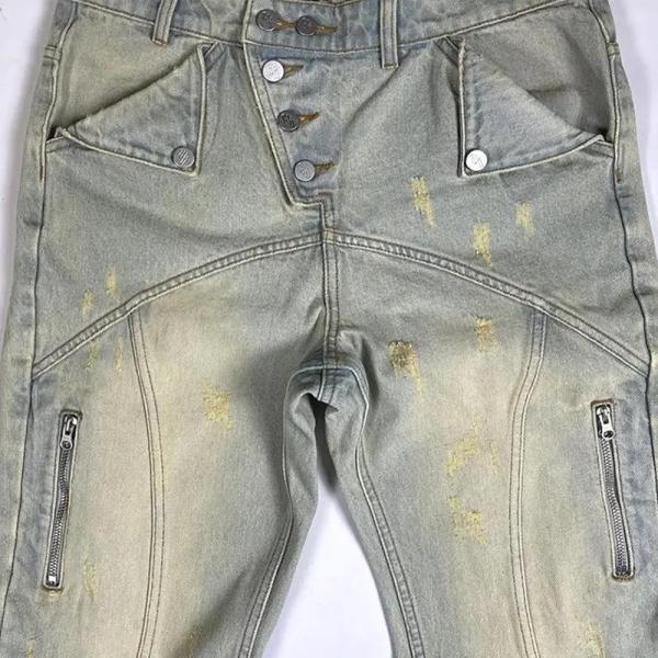 High Quality Slim Pants Painted Jeans for Men