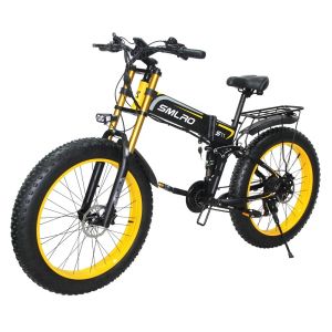 1KW Fat Tyre Folding Bike , 48V foldable electric cycle WIth Hidden Battery