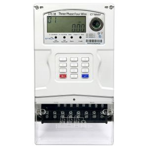 China STS three-phase keypad-type prepaid electricity meter with remote control and recharge on sale
