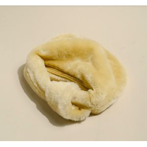 23cm 10cm Womens Leather Bag Lamb Hair Mini Cloud Bag Autumn Winter