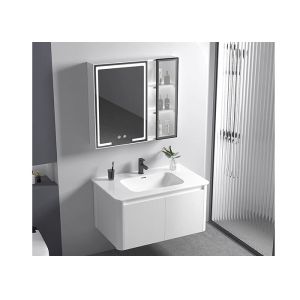 Wall Mounted Wash Basin Vanity Cabinet Waterproof For Bathroom