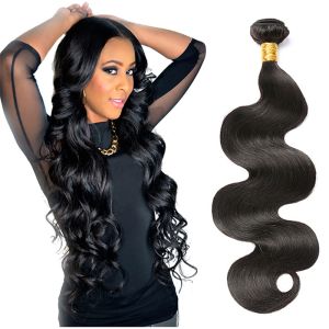 No Synthetic 100% Brazilian Virgin Hair / Brazilian Body Wave Hair