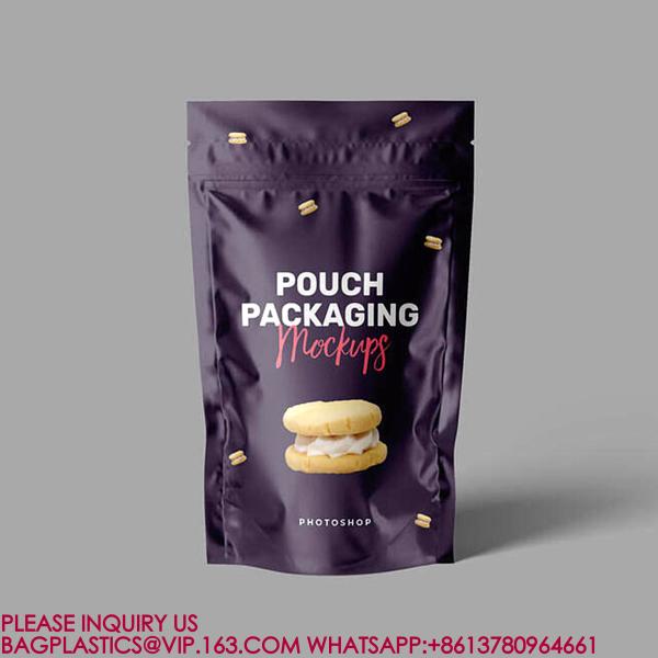 Stand-up Resealable Mylar Bags Food Storage Bag, Foil Pouch Stand-up Bags Self Sealing