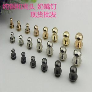 Quality Bag metal hardware accessories nickel color 4 mm -12 mm high quality monk head nipple nail wholesale for sale