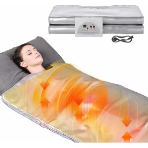 2 Zone Far Infrared Spa Heated Thermal Blanket Multifunctional
