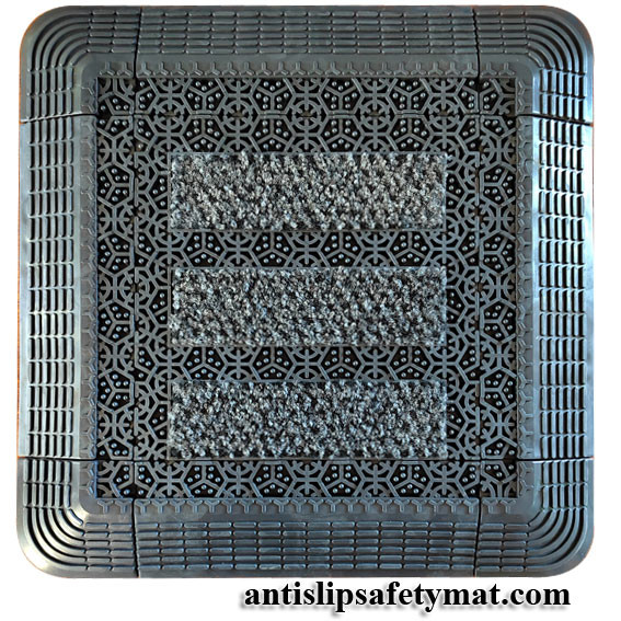 Buy Interlock Tiles Commercial Entrance Floor Mat 20cmx20cm PVC Vinyl at wholesale prices