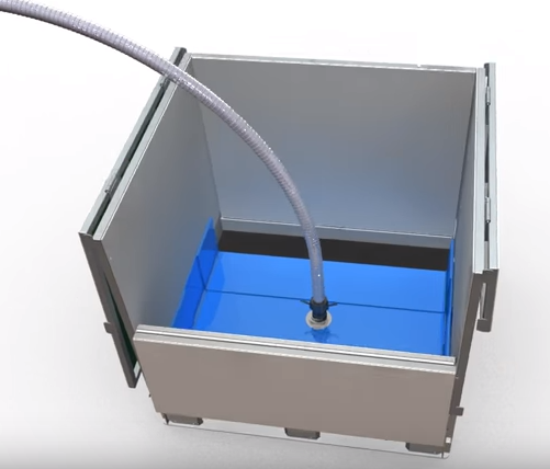 Half Drop Gate Stainless Steel Totes Metal IBC Tank Easy To Move