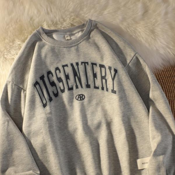 Wholesale women autumn casual customized large size loose printing sweater long sleeve top ladies hoodie