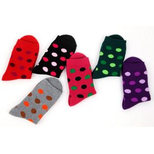 China Dots patterned design winter terry socks for women on sale