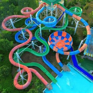 Amusement Slide Park Swimming Pool Kids Adults Fiberglass Water Slide